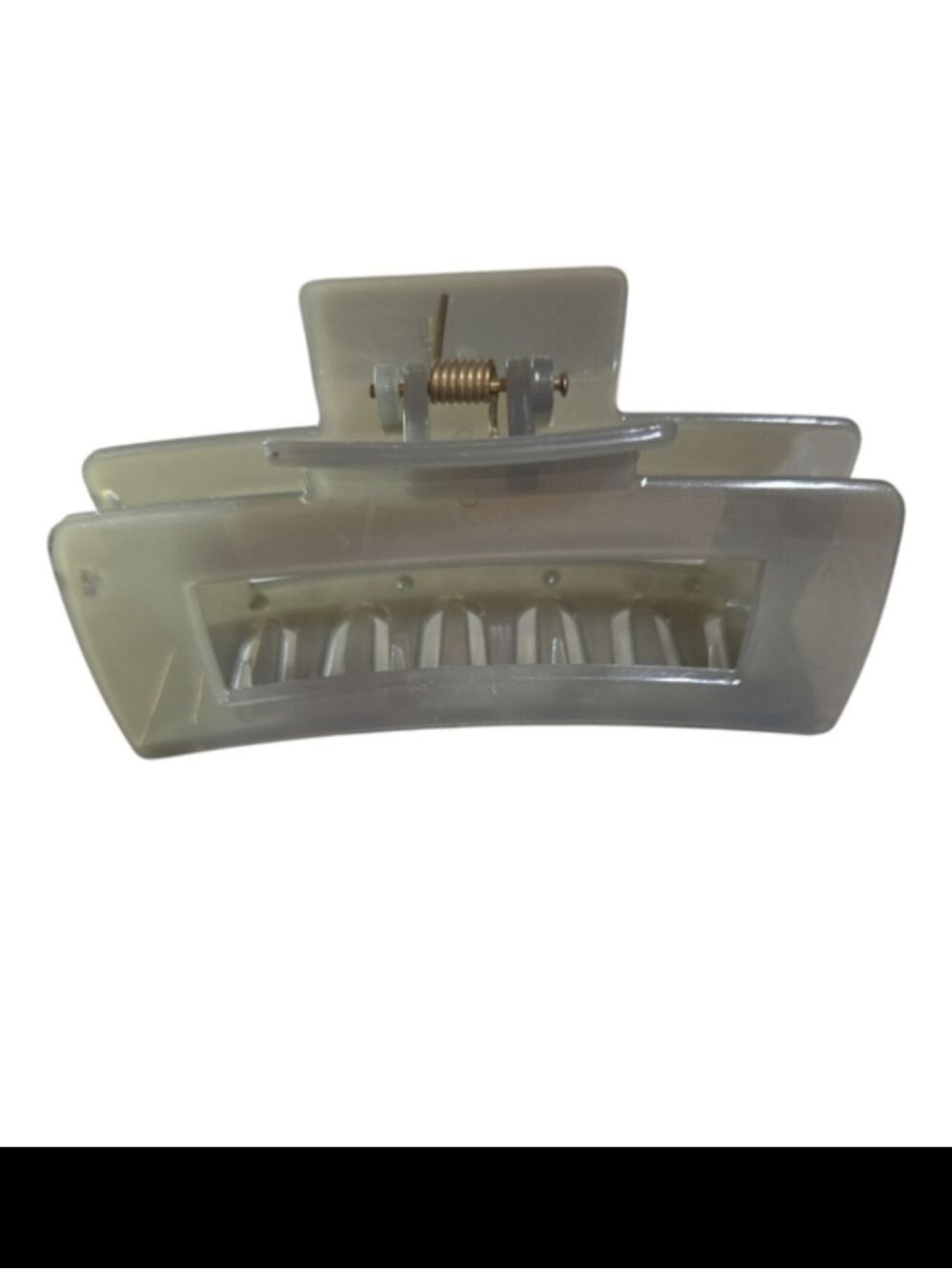Matte Taupe Rectangular Hair Claw Clip